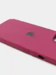 Бордовый чехол Silicone Case для iPhone 13 с закрытым низом