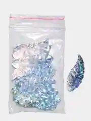 Серебряный пайетки "Листочки"