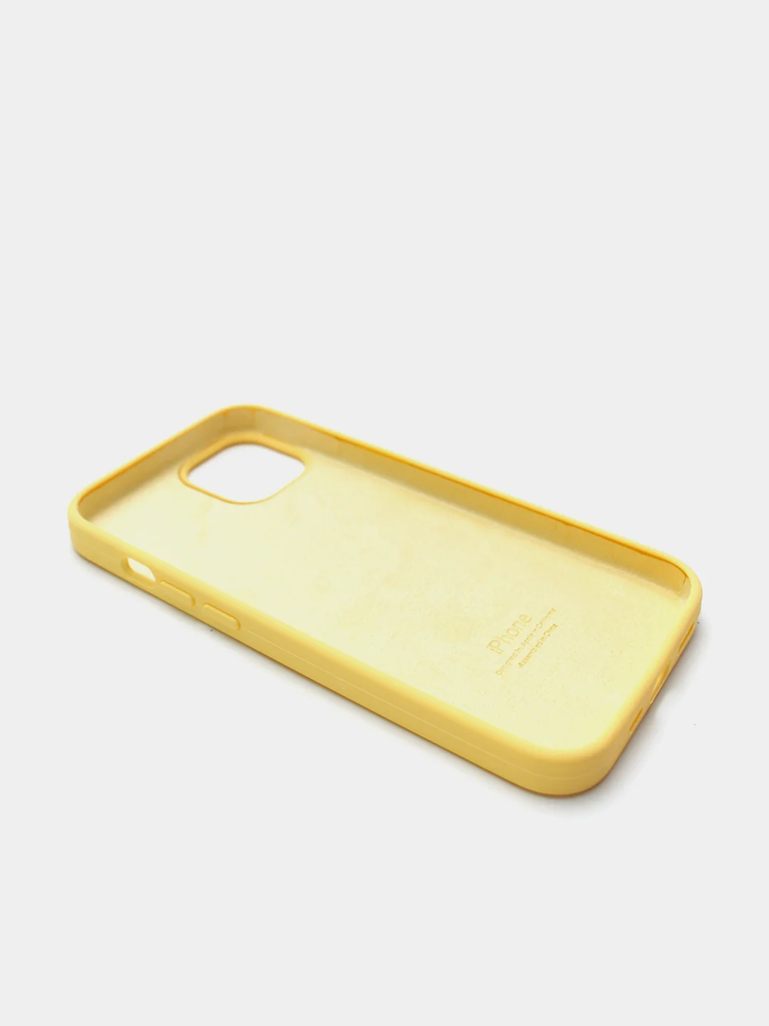 Желтый чехол Silicone Case для iPhone 13 с закрытым низом