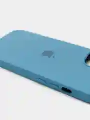 Синий чехол Silicone Case для iPhone 13 с закрытым низом