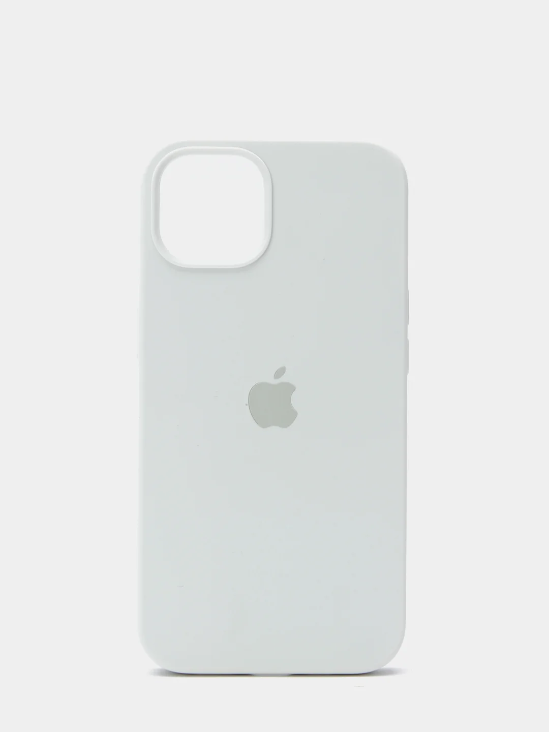 Белый чехол Silicone Case для iPhone 13 с закрытым низом
