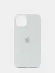 Белый чехол Silicone Case для iPhone 13 с закрытым низом