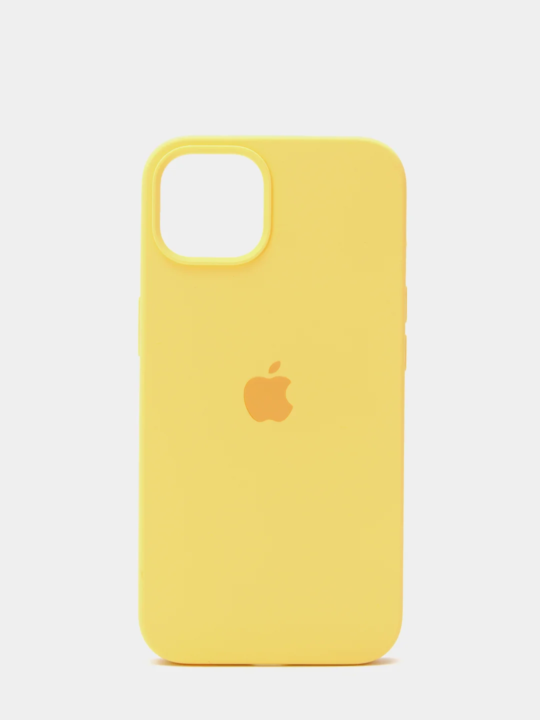 Желтый чехол Silicone Case для iPhone 13 с закрытым низом