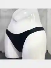 Черный трусы танга женские из хлопка
