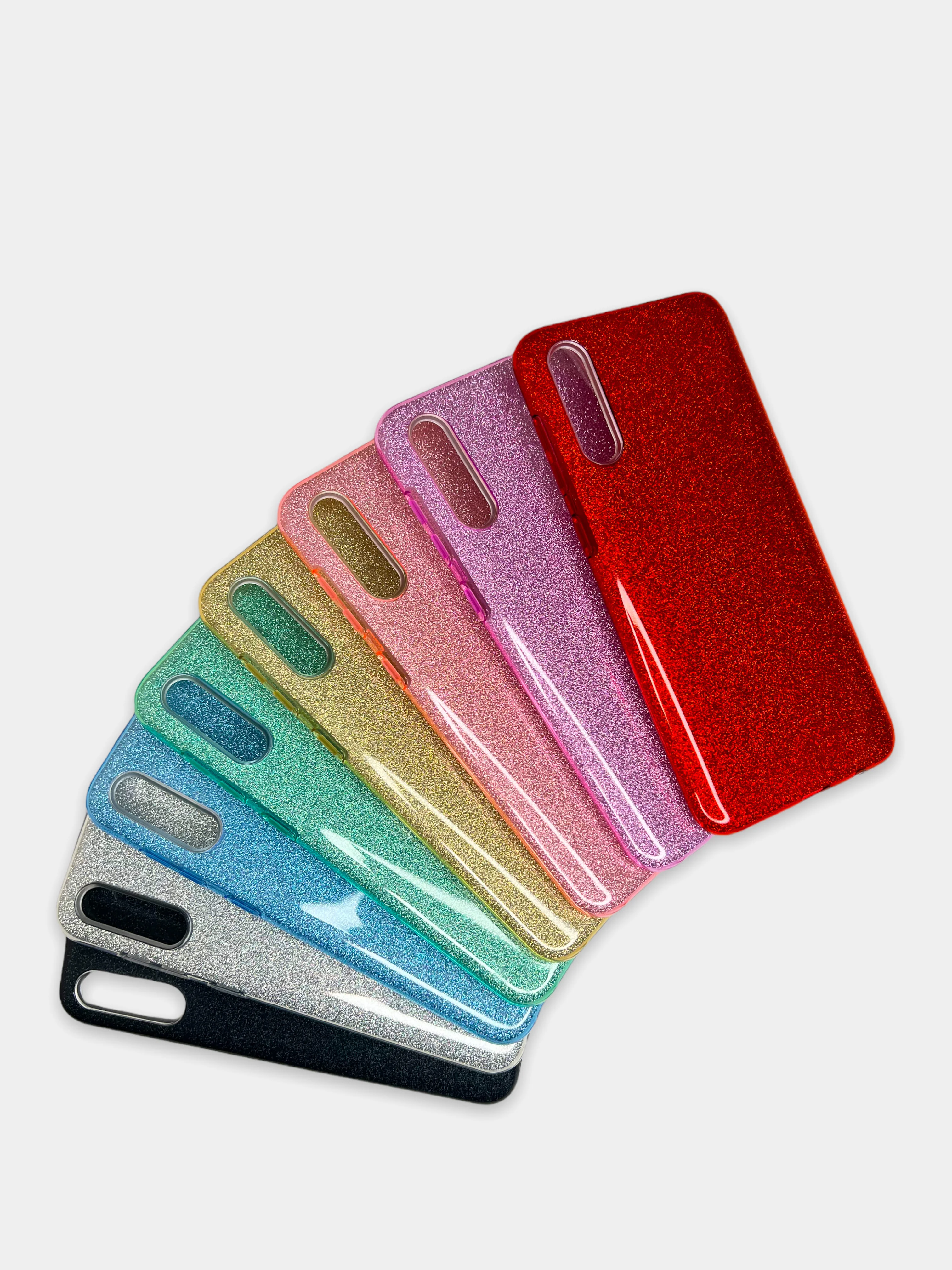 Голубой чехол Samsung Galaxy A50 / A50s / A30s, Самсунг Галакси А50, А50с, А30с блестящий сияющий
