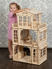 Большие кукольные домики для мини-кукол: «Открытый коттедж» vs «Вишневое дерево».