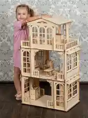 Кукольный домик "Трехэтажный" для БОЛЬШИХ кукол 99 см, КубиГрад