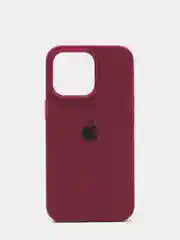 Бордовый чехол Silicone Case для iPhone 13 Pro с закрытым низом