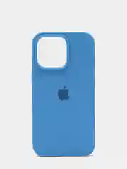 Синий чехол Silicone Case для iPhone 13 Pro с закрытым низом