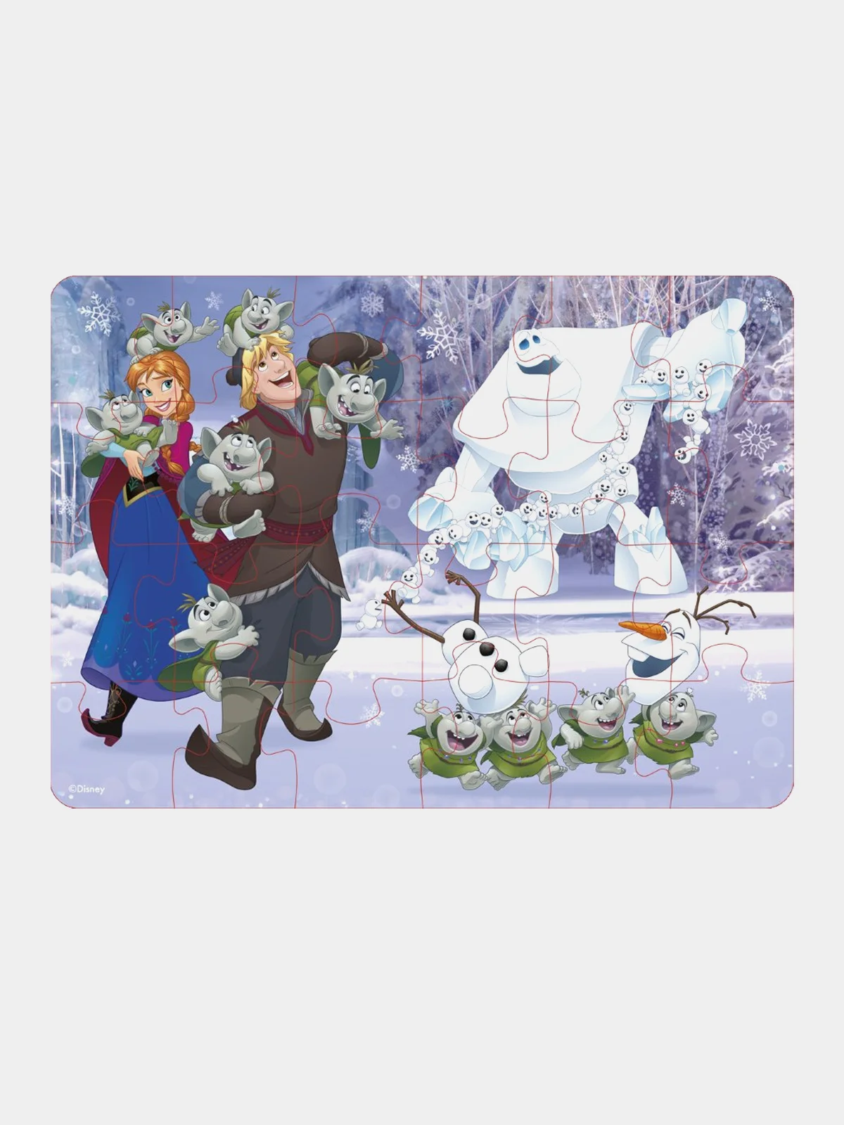 Ледяной пазлы мягкие 24 элемента "Герои Disney": Холодное сердце, Моана, Белоснежка и семь гномов"
