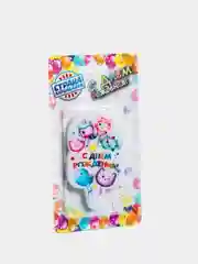 Свеча для торта "С Днём Рождения, рисунки разные, цифра 1 - 8", 5 х 8.5 см