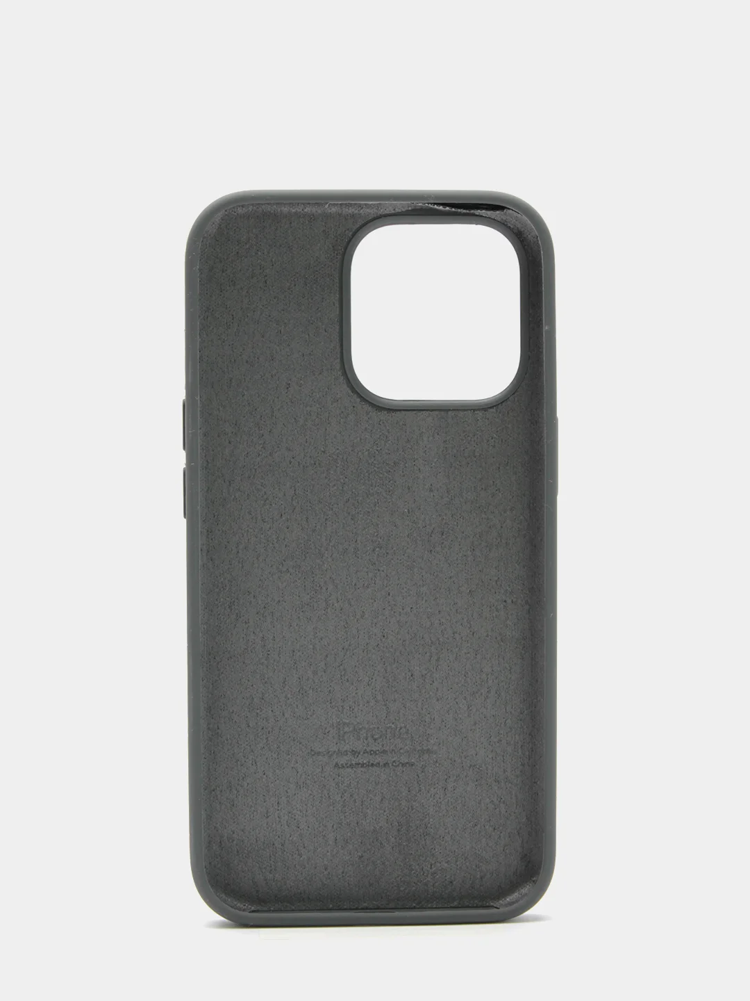 Тёмно-серый чехол Silicone Case для iPhone 13 Pro с закрытым низом