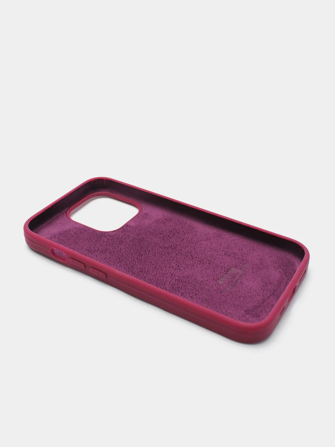 Бордовый чехол Silicone Case для iPhone 13 Pro с закрытым низом