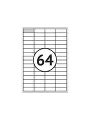 Этикетки самоклеящиеся белые А4 50/100л. 64 фр. (48,5*16,9)