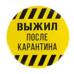 Бордовый значки "Злая зая", "Выжил после карантина", "Котолиза", 56 мм