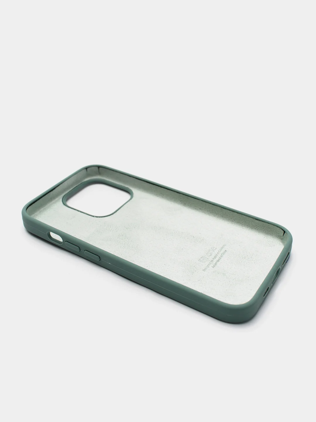 Зелёный хаки чехол Silicone Case для iPhone 13 Pro с закрытым низом