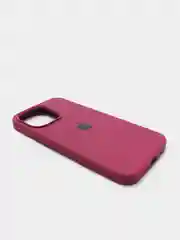 Бордовый чехол Silicone Case для iPhone 13 Pro с закрытым низом