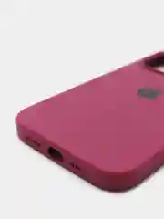 Бордовый чехол Silicone Case для iPhone 13 Pro с закрытым низом
