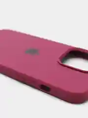 Бордовый чехол Silicone Case для iPhone 13 Pro с закрытым низом