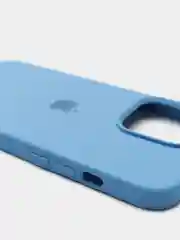 Синий чехол Silicone Case для iPhone 13 Pro с закрытым низом