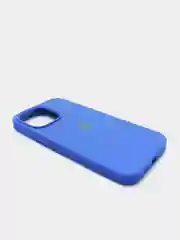 Индиго чехол Silicone Case для iPhone 13 Pro с закрытым низом
