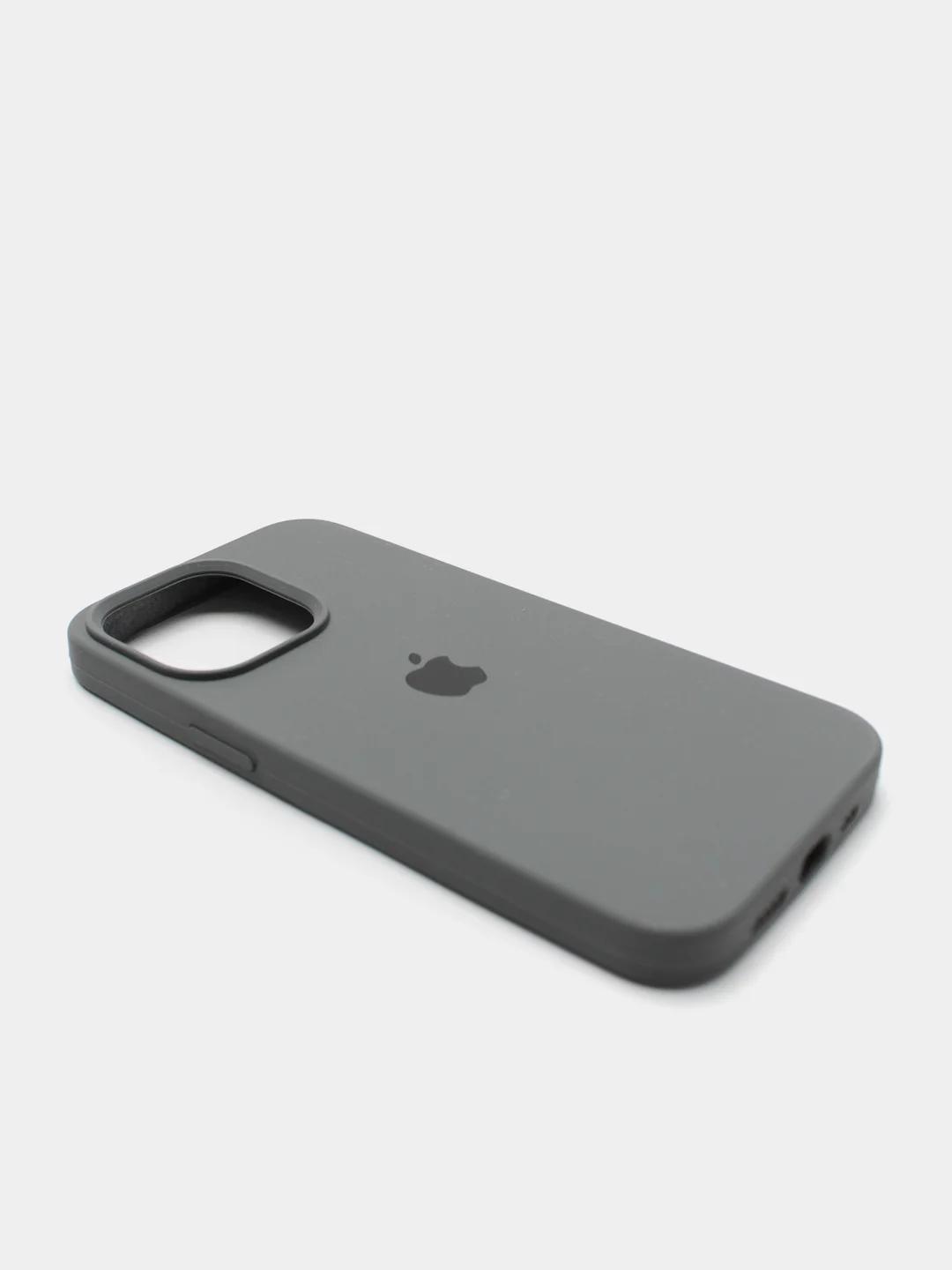 Тёмно-серый чехол Silicone Case для iPhone 13 Pro с закрытым низом
