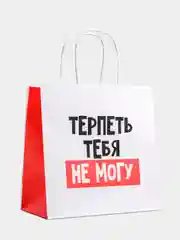 Пакет подарочный "Терпеть тебя не могу"