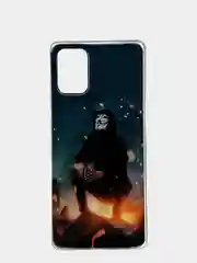 Пурпурный чехол Samsung Galaxy A71, Самсунг Галакси А71 силиконовый с рисунком