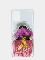 Фиолетовый чехол Samsung Galaxy A71, Самсунг Галакси А71 силиконовый с рисунком