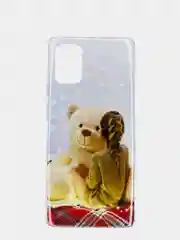 Багровый чехол Samsung Galaxy A71, Самсунг Галакси А71 силиконовый с рисунком