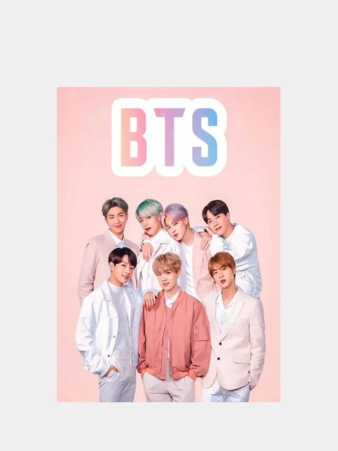 Угольный конверт подарочный для денег с фото открыткой k-pop "BTS"