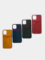 Чехол из эко кожи с карманом для карт на iPhone 11 12 mini pro max