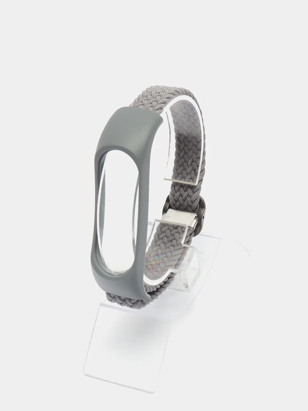 Серый плетеный нейлоновый ремешок / монобраслет с регулировкой для Xiaomi Mi Band 3, 4, 5 и 6