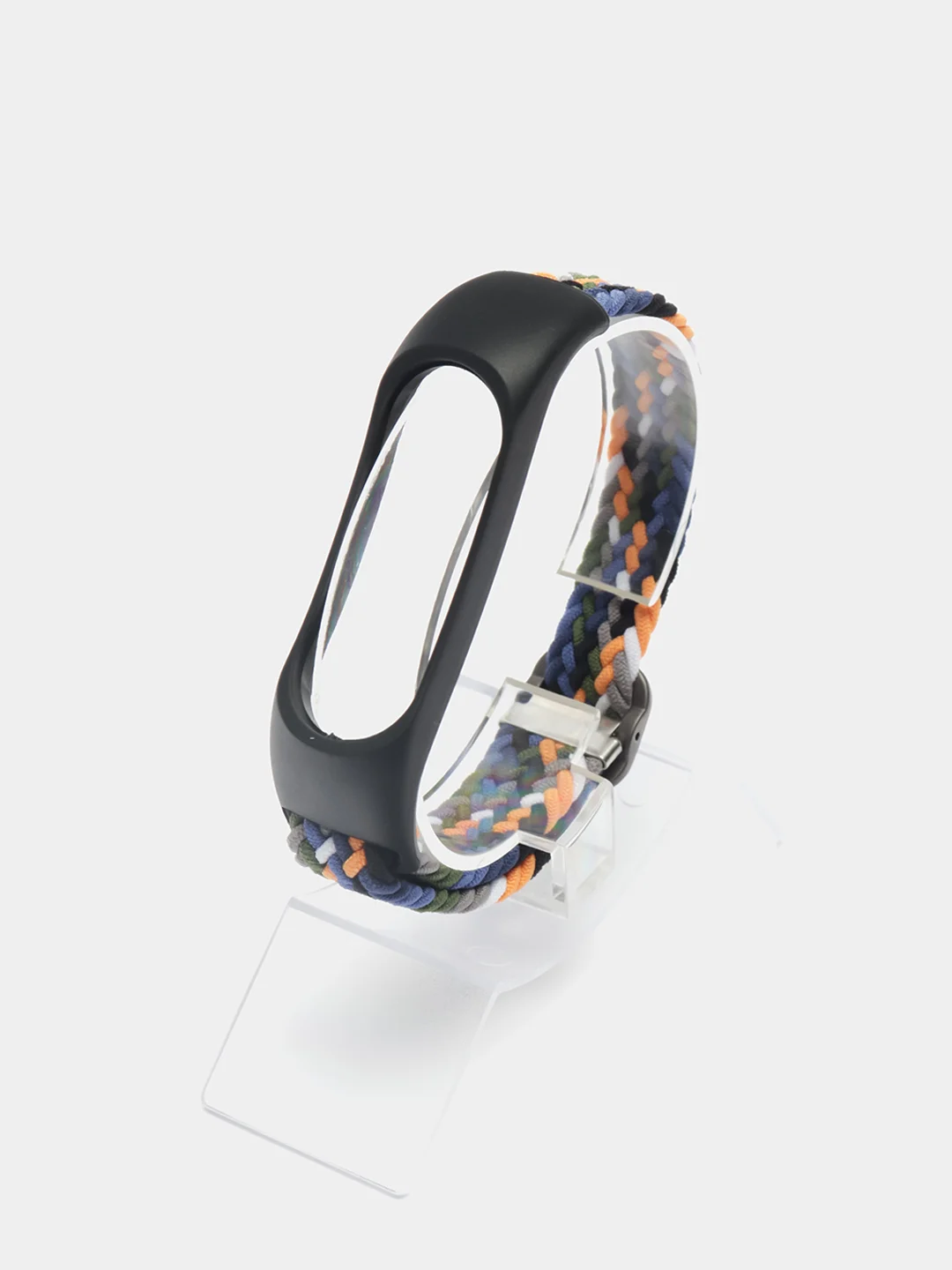 Синий меланж плетеный нейлоновый ремешок / монобраслет с регулировкой для Xiaomi Mi Band 3, 4, 5 и 6