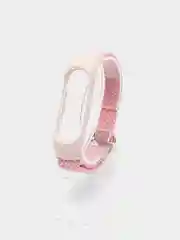 Розовый плетеный нейлоновый ремешок / монобраслет с регулировкой для Xiaomi Mi Band 3, 4, 5 и 6