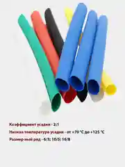 Желтый термоусадочная трубка - термоусадка ТСТ (1 метр)