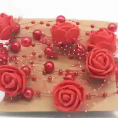 Аметистовый бусины с розами на нитке для рукоделия