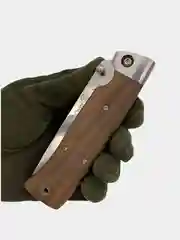 Нож складной "Стерх" туристический, сталь AUS-8, рукоять орех, сталь (г. Кизляр, Россия)