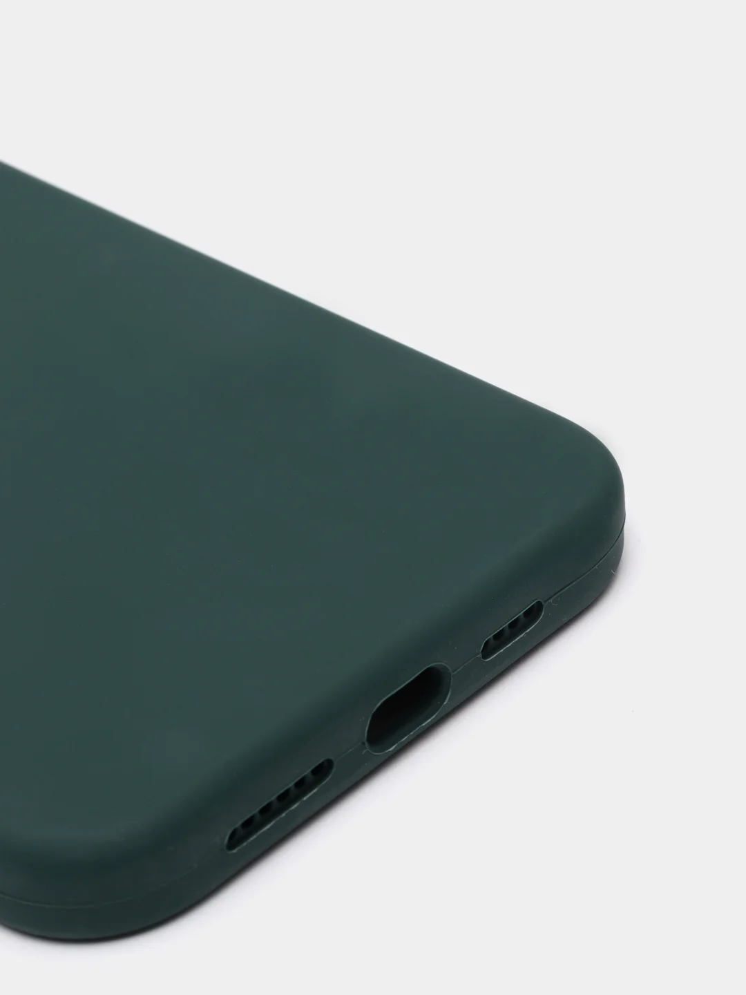 Зеленый чехол для iPhone 12 Pro Max, силиконовый, c логотипом