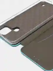 Голубой чехол-книжка для Realme C21 (Реалми С21)