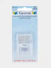 Иглы для швейных машин "Gamma" NU № 90 универсальные, 5 штук в блистере