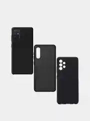 Черный чехол для Samsung A41, A32, A72 матовый силиконовый много цветов