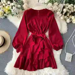 Красный вечернее праздничное платье