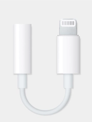Переходник для наушников айфон/lightning-3.5mm (НЕ ТРЕБУЕТСЯ ПОДКЛЮЧЕНИЕ BLUETOOTH)