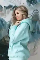 Мятный спортивный женский костюм