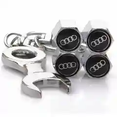 Черный колпачки на ниппель с брелком-ключом с логотипом Audi