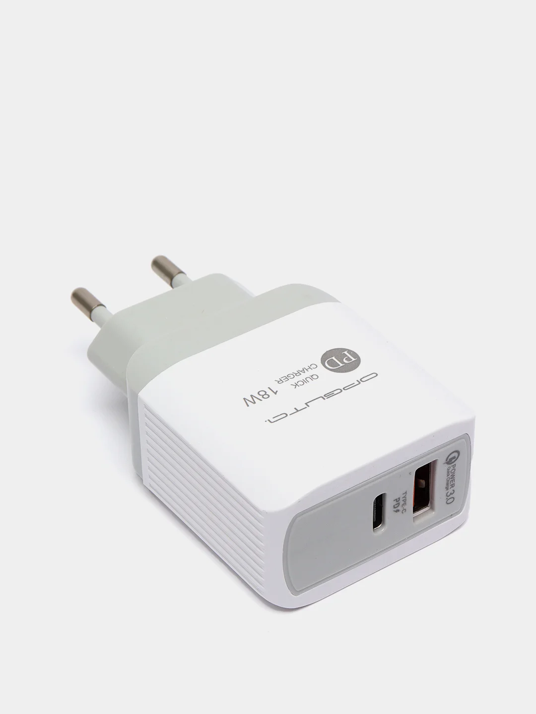 Сетевое зарядное устройство с поддержкой Quick Charger 3.0 белый USB + Type-C