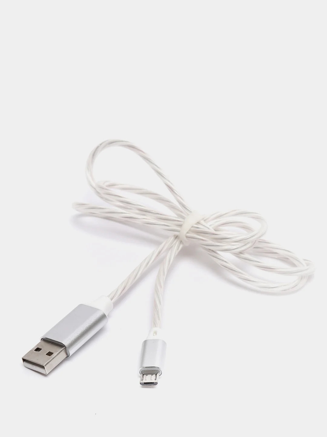 Светящийся USB-зарядник с micro-USB, Type-C, Lightning