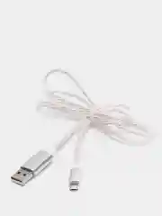 Светящийся USB-зарядник с micro-USB, Type-C, Lightning