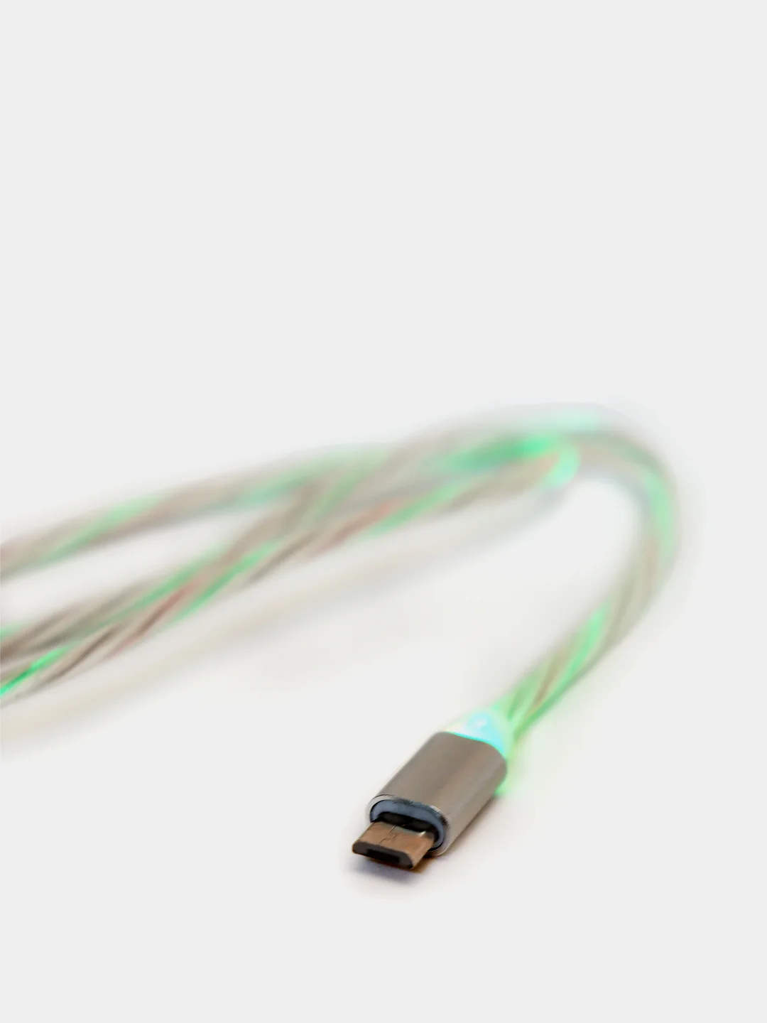 Светящийся USB-зарядник с micro-USB, Type-C, Lightning
